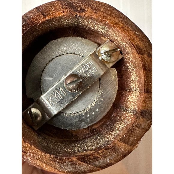 MCM Teak Peppermill Gold Plate Hardware KPM Germany - Picture 6 of 6